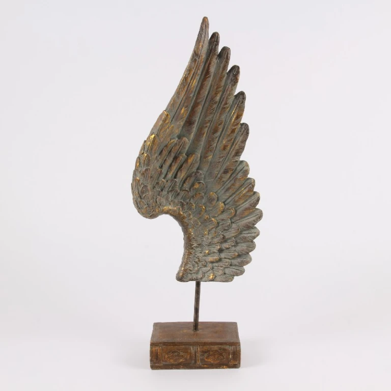 Vleugel op voet - goud - 60 cm - kunsthars