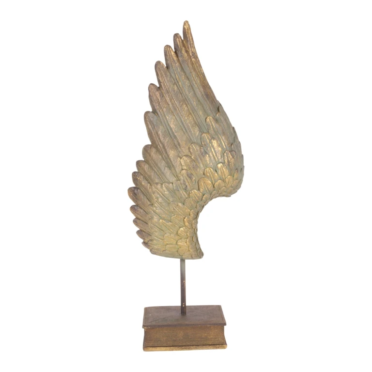 Vleugel op voet - goud - 60 cm - kunsthars
