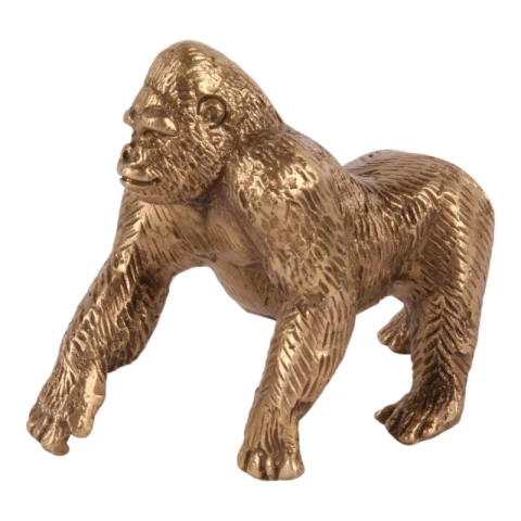 Gorilla-beeld - messing - 11,5 cm