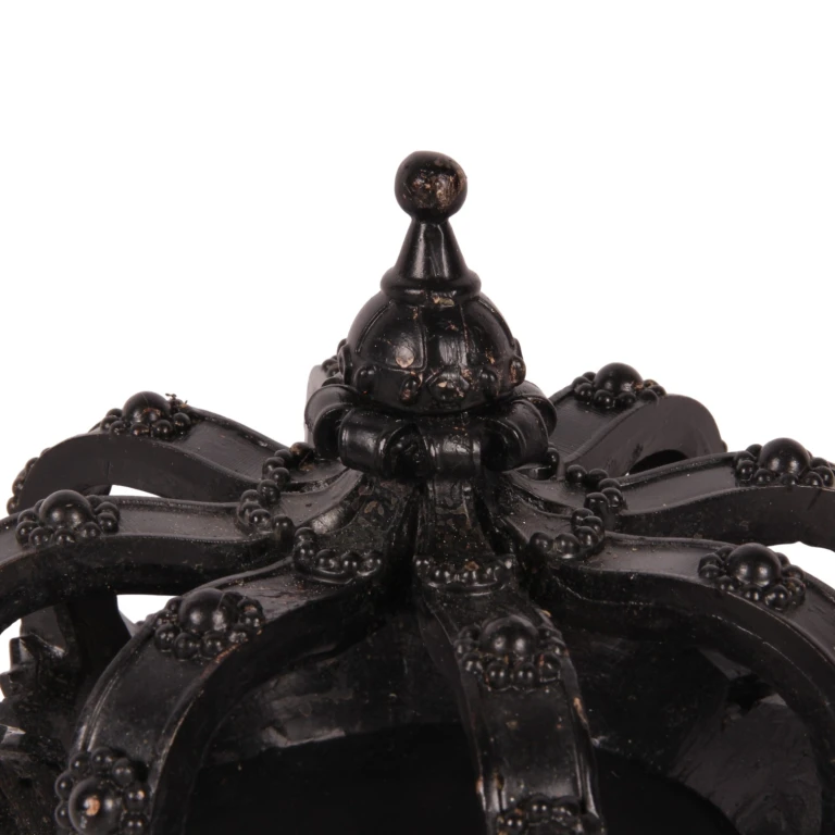 Decoratieve kroon - zwart - 13,2 cm - kunsthars