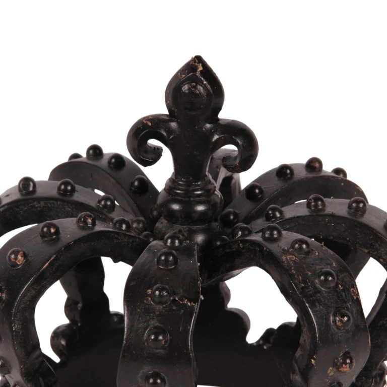 Decoratieve kroon - zwart - 13,2 cm - kunsthars