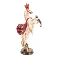 Paardenbeeld - Rood/Wit - 40 cm
