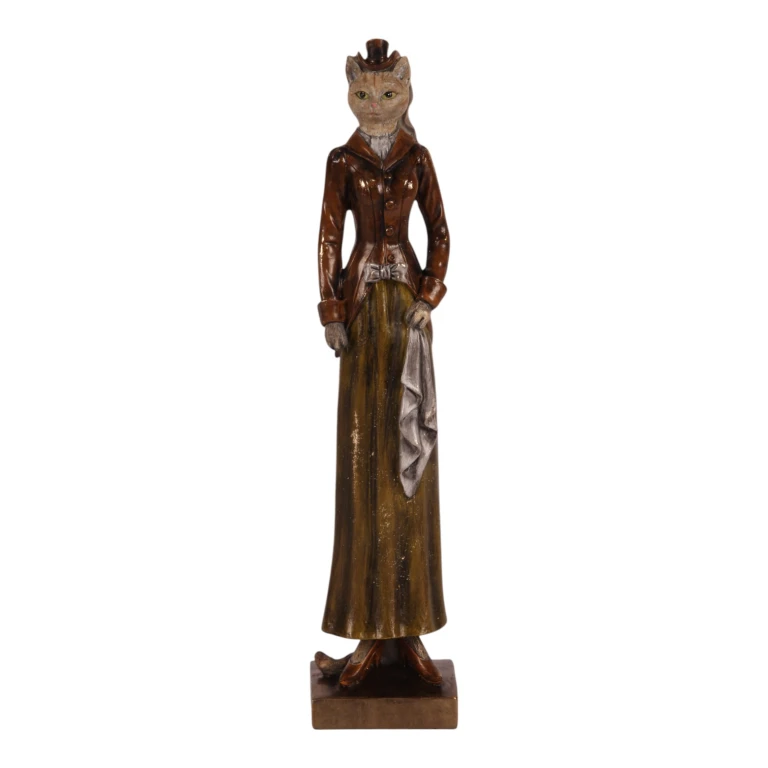 Kattenbeeld bruin - 29 cm - 1 stuk
