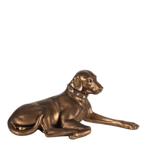 Hondenbeeld - goud - 30 cm - 1 stuk