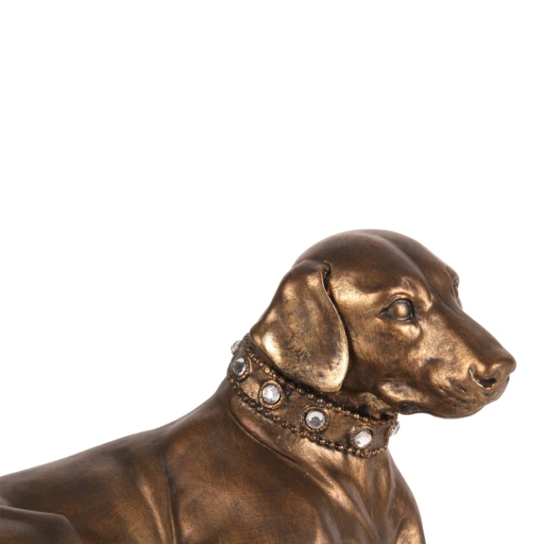 Hondenbeeld - goud - 30 cm - 1 stuk