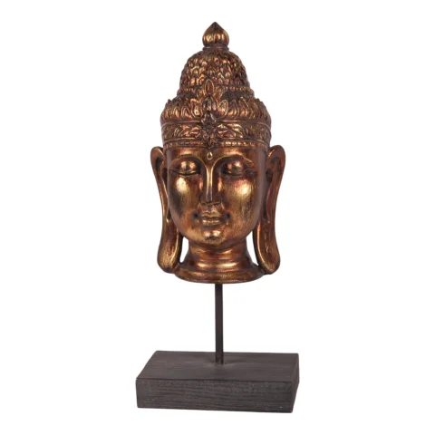 Boeddha buste - goud - 36,5 cm