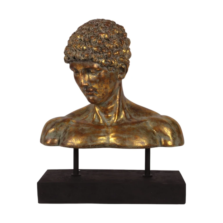 Buste op standaard - goud - 53 cm