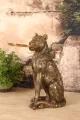 Luipaard met Dienblad 62 cm - Goud - Resin