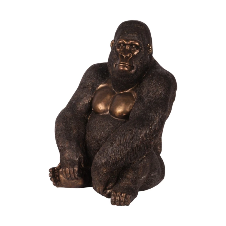 Gorilla beeld - goud - 61 cm