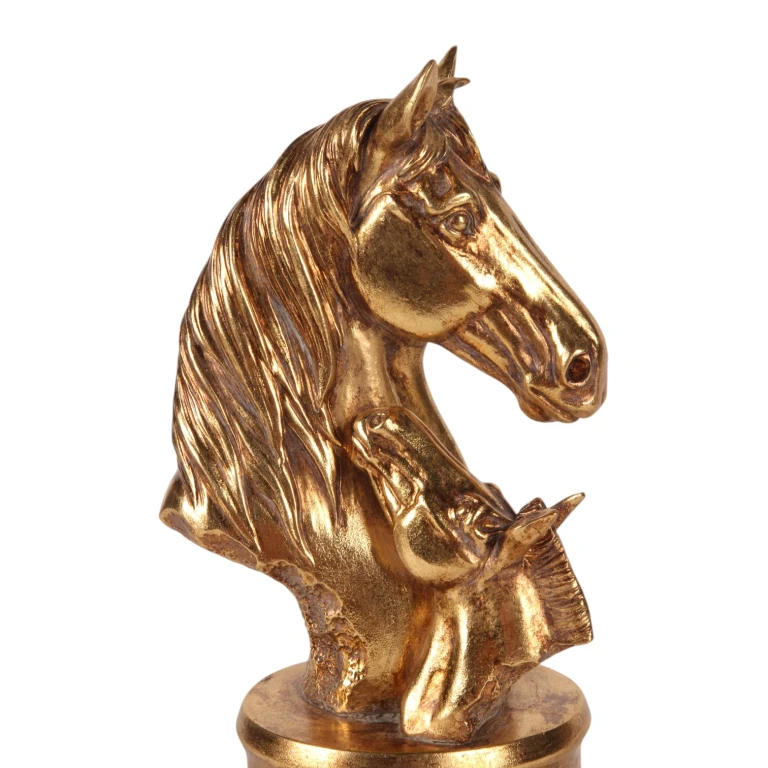 Paardenhoofden goud - 26,5 cm - 1 stuk