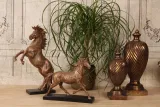 Beeld Paard 43,5 cm - Bronskleurig - Resin