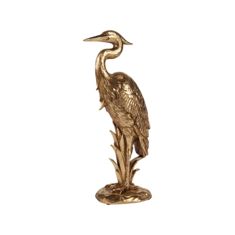 Reigerbeeld goud - 28 cm - 1 stuk