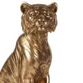 Tijgerbeeld op boeken - goud - 29 cm