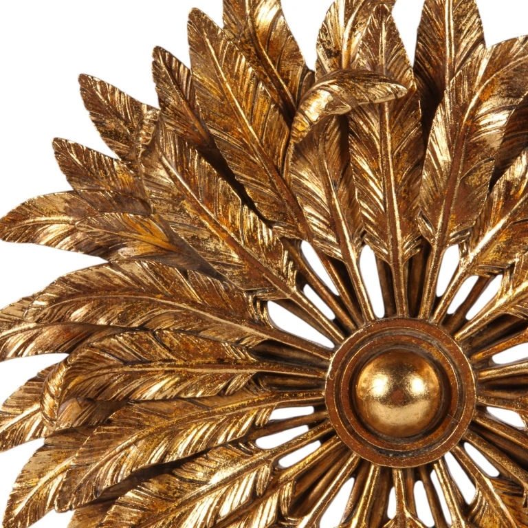Ornament Veer - goud - 36,5 cm - kunsthars