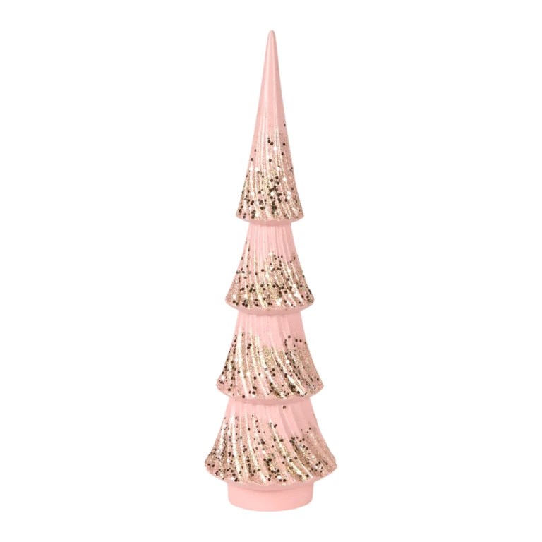 Miniatuurkerstboom - roze - 35,5 cm - kunsthars