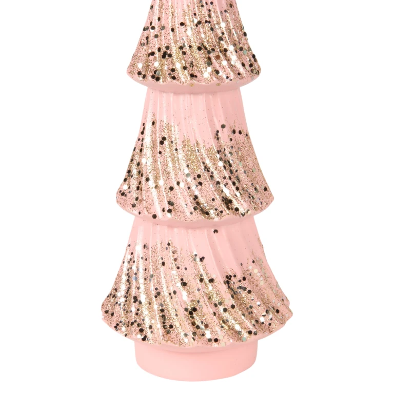 Miniatuurkerstboom - roze - 35,5 cm - kunsthars