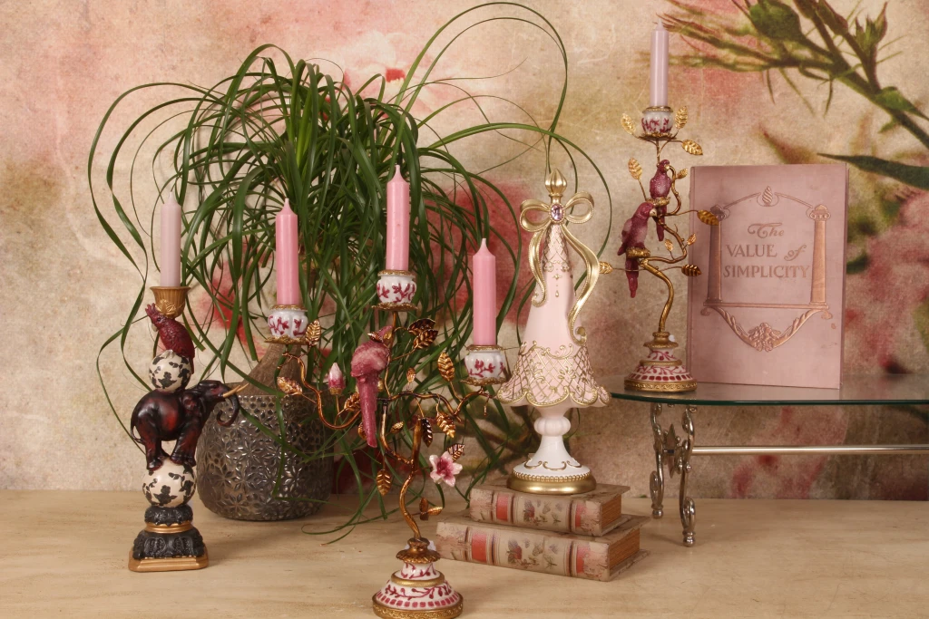 Miniatuurkerstboom - roze - 35,5 cm - kunsthars