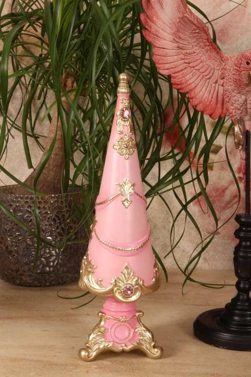 Miniatuurkerstboom - roze - 35,8 cm - kunsthars