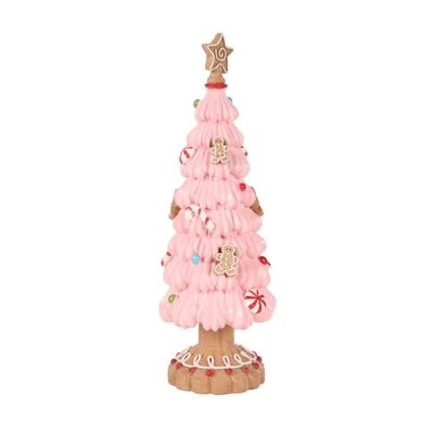 Miniatuurkerstboom - roze - 31,5 cm - kunsthars