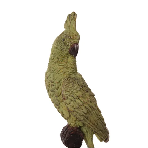 Papegaai op stok - groen - 35 cm - 1 stuk