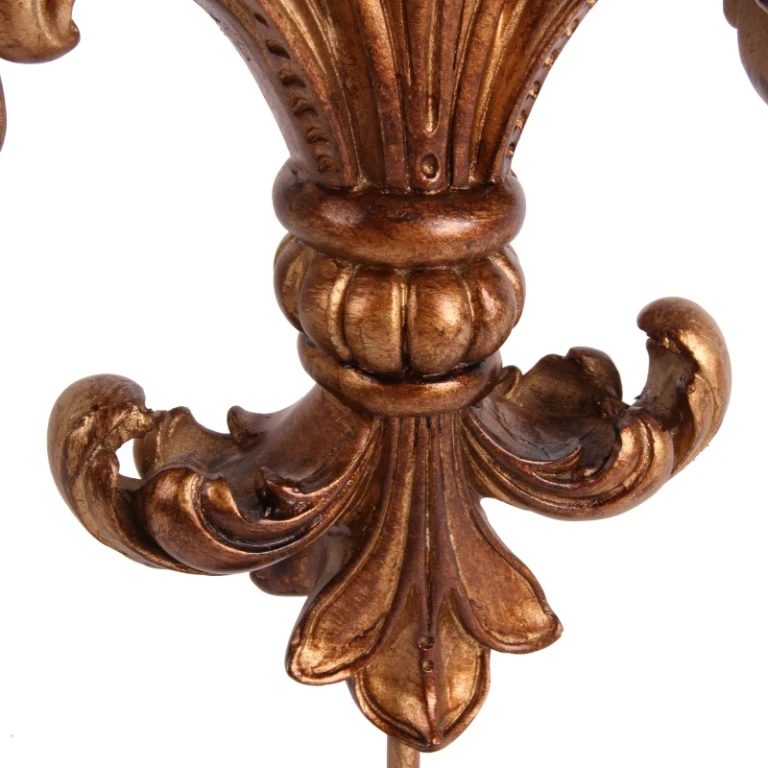 Fleur-de-lis op voet - goud - 38 cm - kunsthars