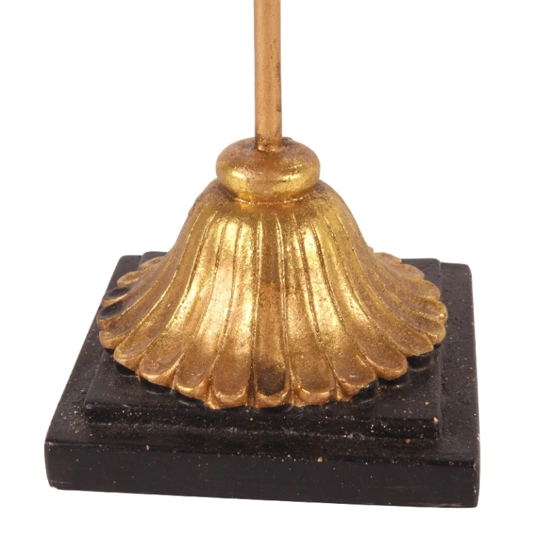 Decoratiemasker op voet - goud - 28 cm - kunsthars