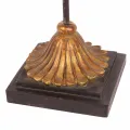 Decoratiemasker op voet - zwart/goud - 28 cm - kunsthars