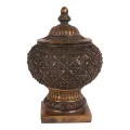 Opbergdoos rond 27 x 18,5 cm - goud - kunsthars