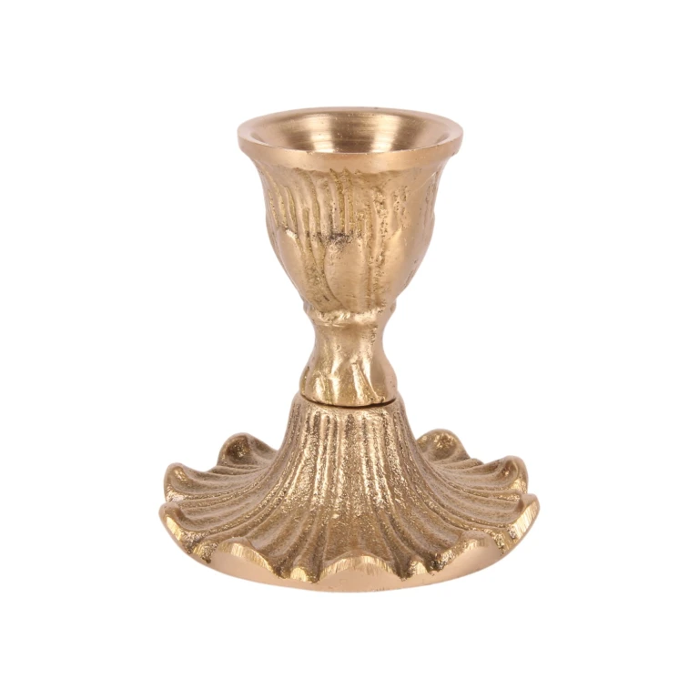 Kandelaar - goud - 7 cm - messing