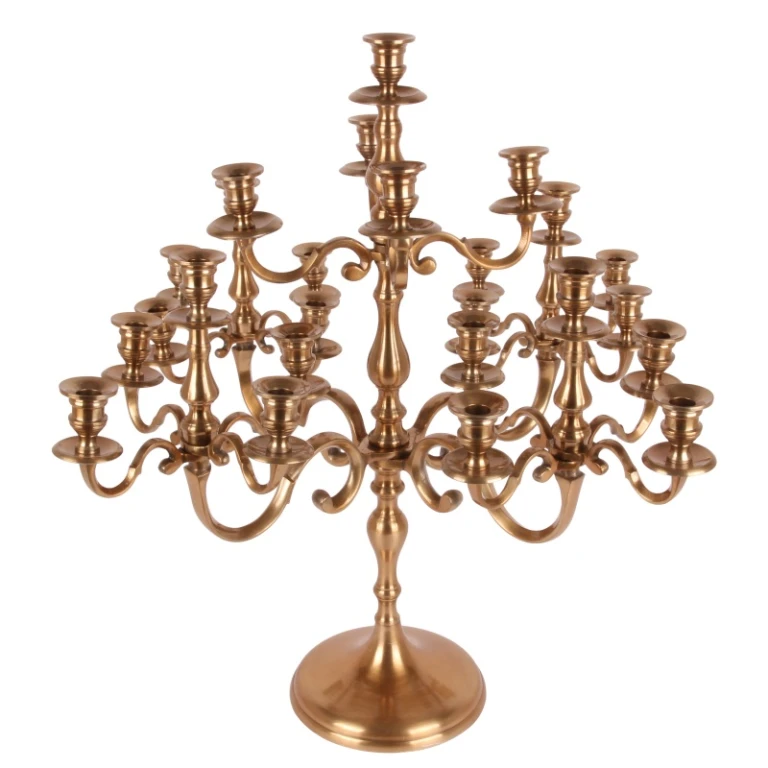 Kandelaar Mujeeb - 70 cm - goud - aluminium