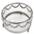 Waxinelichthouder 10 cm - Zilver - Messing / Glas