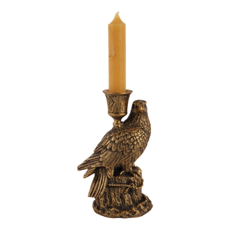 Kandelaar Vogel - 16 cm - goud - kunsthars