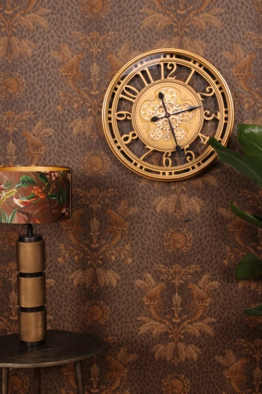 Wandklok Key West - goud - 46 cm