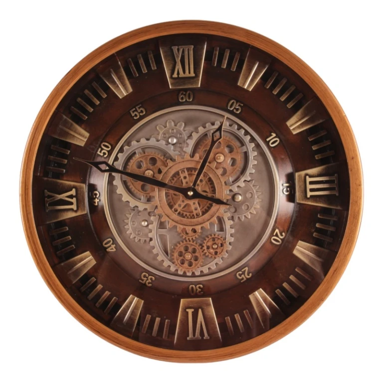 Wandklok Yorkville - 46 cm - goud - rond - metaal