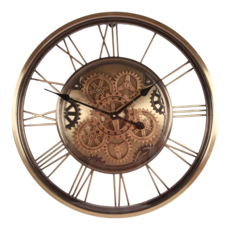 Wandklok Bayonne - goud - 62 cm