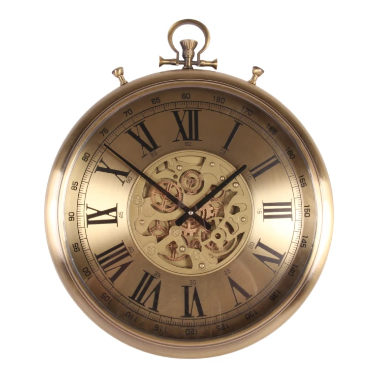 Wandklok Whitestone - 62 cm - goud - rond - metaal