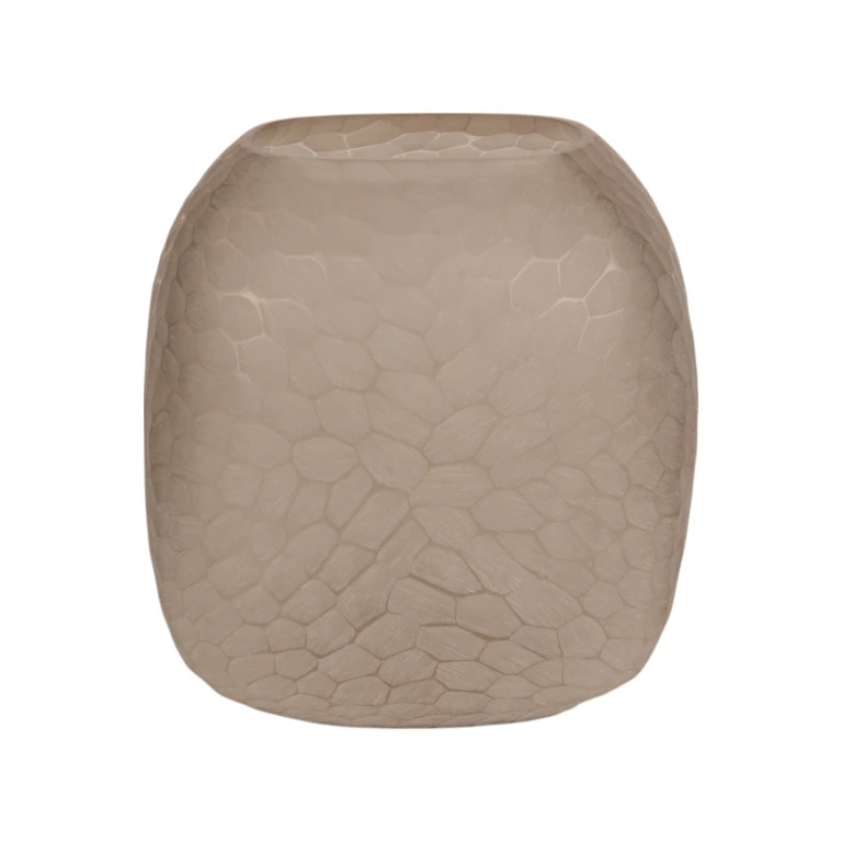 Vaas Pebble S - 22 cm - bruin - glas