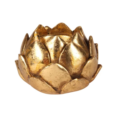 Kandelaar Bloem 7.1 cm - Goud - Resin