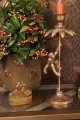 Kandelaar Aap 31 cm - Goud - Resin