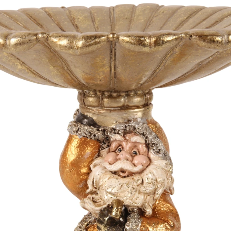 Sierschaal Kerstman - goud - kunsthars - 24 cm - 1 stuk