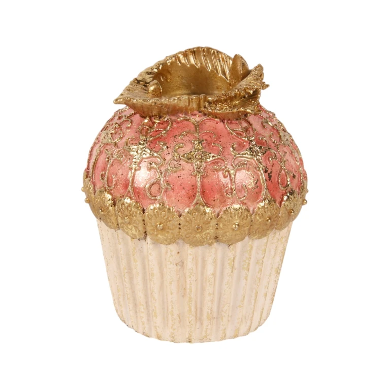 Kandelaar Cake - 9,5 cm - roze - kunsthars