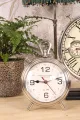 Tafelklok - zilver - aluminium - 28 cm