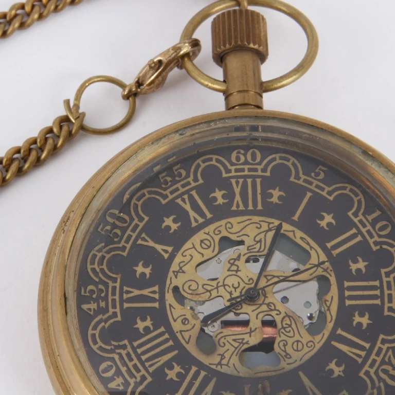 Dutch Style Zakhorloge Ghandi - 5 cm - goud - messing