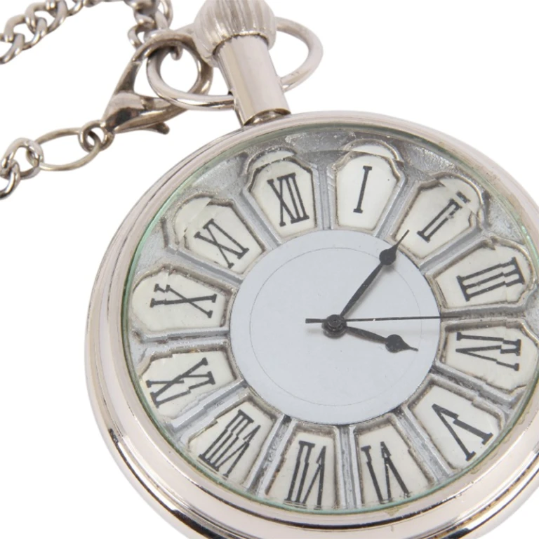 Dutch Style Zakhorloge Ghandi - 5 cm - zilver - messing