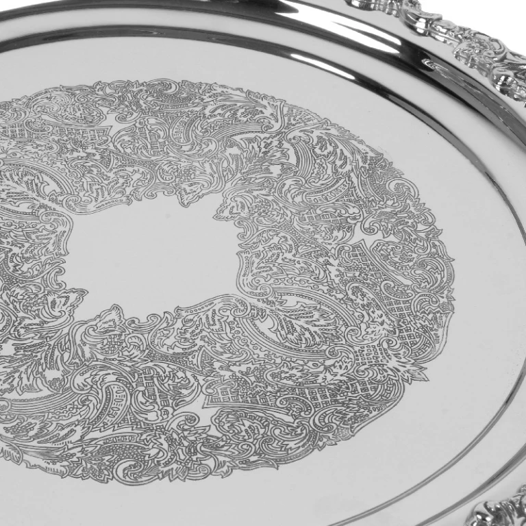 Sierschaal met engeltjes - zilver - 39 cm - 1 stuk