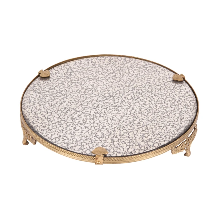 Spiegeldienblad - messing - goud - 25,5 cm - 1 stuk