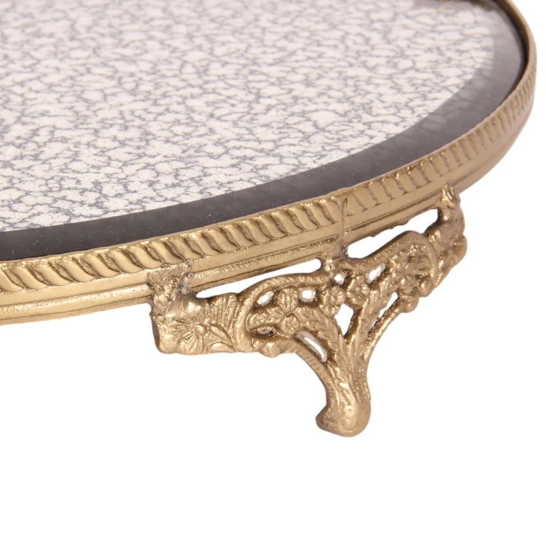 Spiegeldienblad - messing - goud - 25,5 cm - 1 stuk