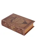 Opbergdoos in boekvorm - 23 cm - bruin - kunstleer