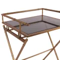 Serveertafel - goud - glas & staal - 85 cm