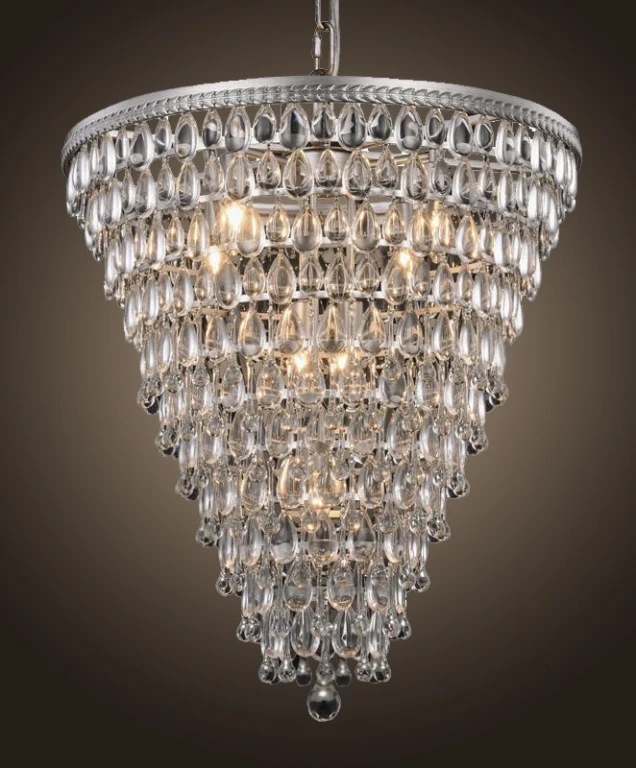 Dutch Style Kroonluchter Kensington - 65 cm - zilver - ijzer & glas